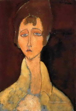 Mujer con bata blanca 1917 Amedeo Modigliani Pinturas al óleo